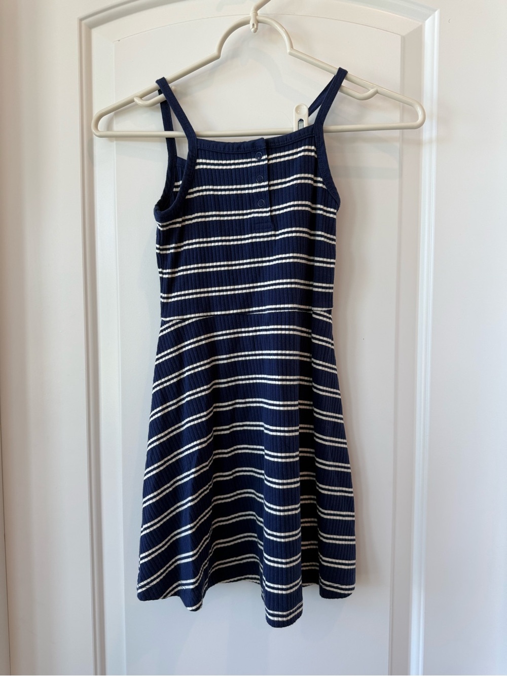 Hanna Andersson Navy and White Striped Tank Dress